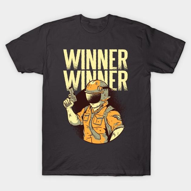 Winner Winner - Chicken Dinner - PUBG Inspired T-Shirt by rjzinger